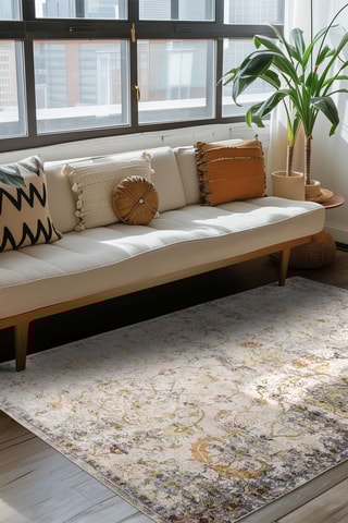 Tapis Timeless - Ecru et moutarde 