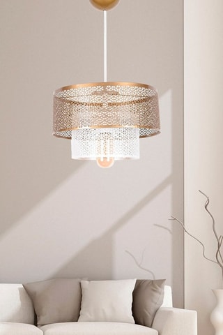 Hanglamp Goudkleurig en Wit
