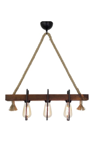 Grenenhouten Hanglamp - Naturel en Beige