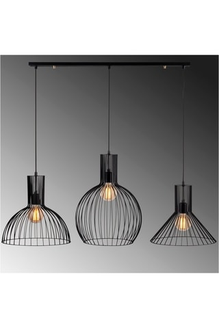 Hanglamp Fellini - Zwart - 3 x 100 W