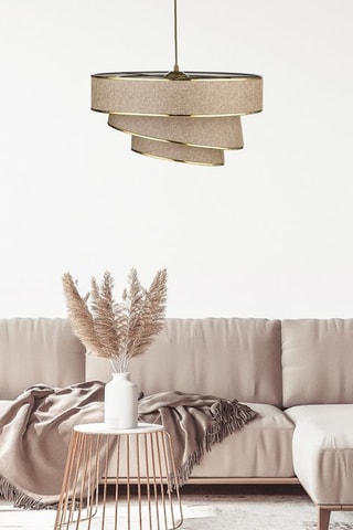 Hanglamp - Taupe en Goudkleurig - 40 W
