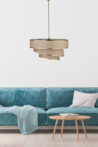 Hanglamp - Taupe en Goudkleurig - 40 W