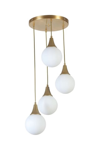 Hanglamp Afra - Goudkleurig - 4 x 40 W