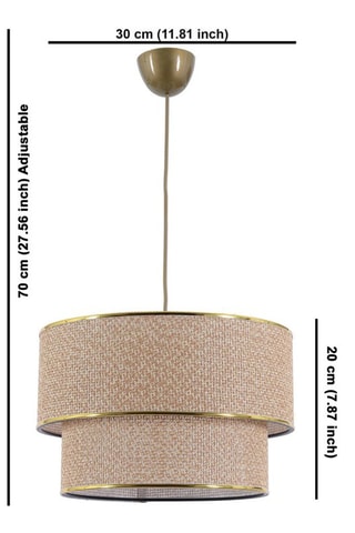 Hanglamp - Beige en Bruin - 45 - 60 W