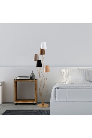 Staanlamp Mushroom - Wit - 5 x 40 W