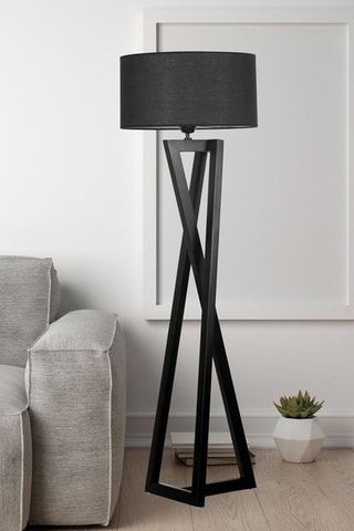 Staanlamp Yildo - Zwart en Koperkleurig - 60 W