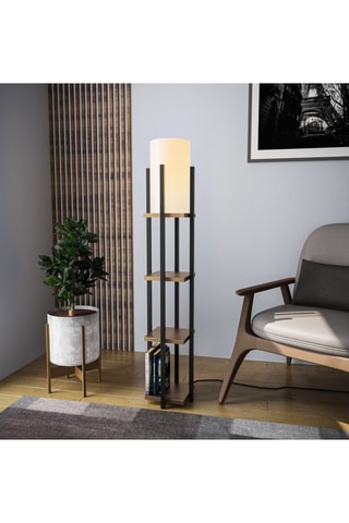 Staanlamp Shelf Lamp - 8115 - Zwart en Goudkleurig