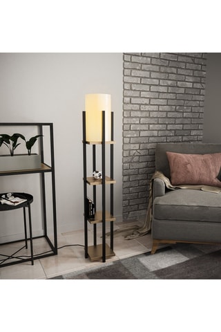 Staanlamp Shelf Lamp - 8115 - Zwart en Goudkleurig