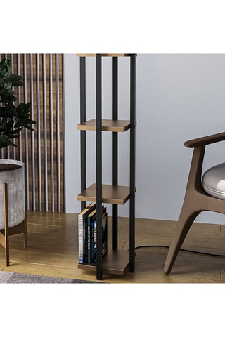 Staanlamp Shelf Lamp - 8115 - Zwart en Goudkleurig