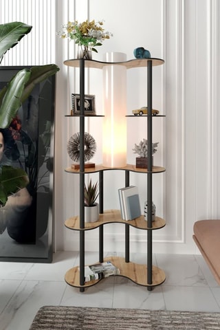 Staanlamp - Ivoorkleurig en Houtkleurig 