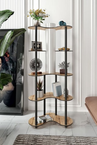 Staanlamp - Ivoorkleurig en Houtkleurig 