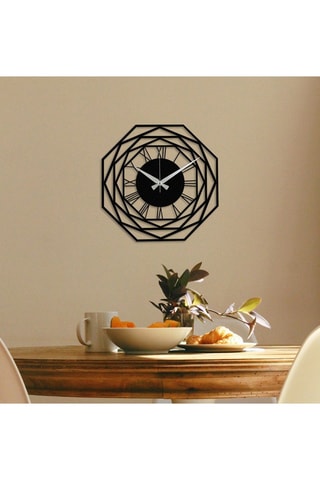 Wandklok - 48 x 48 cm - Zwart