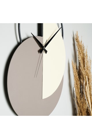 Wandklok Madeco - 68 x 31 cm - Beige en Grijs