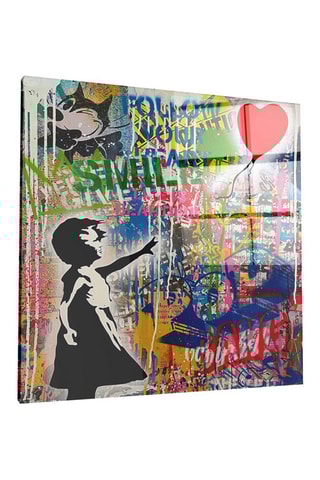 Wanddecoratie "La petite fille au ballon" Banksy - 70 x 70 cm