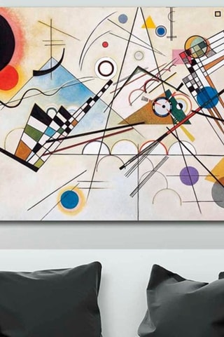 Wanddecoratie "Composition 8" Vassily Kandinsky - 100 x 70 cm