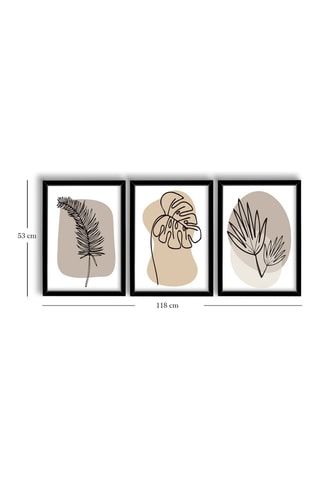 3 Wanddecoraties - 38 x 53 cm