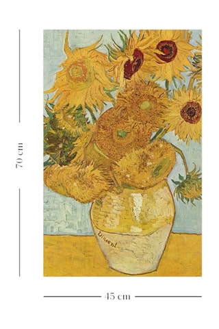 Wanddecoratie "Vase avec douze tournesols" Van Gogh - 45 x 70 cm