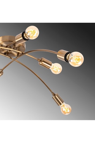 Plafondlamp Banana - Goudkleurig - 8 x 60 W