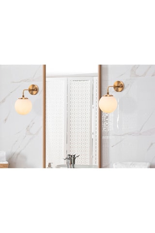 Wandlamp Viran - Goudkleurig en Wit