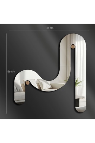 Spiegel - 51 x 56 cm - Zilverkleurig