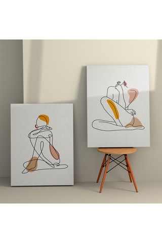 2 Wanddecoraties op Canvas Claudette - 70 x 100 cm