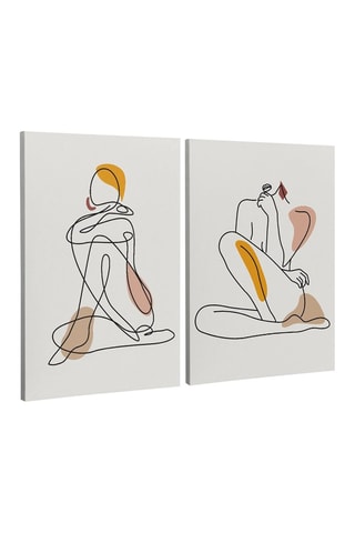 2 Wanddecoraties op Canvas Claudette - 70 x 100 cm