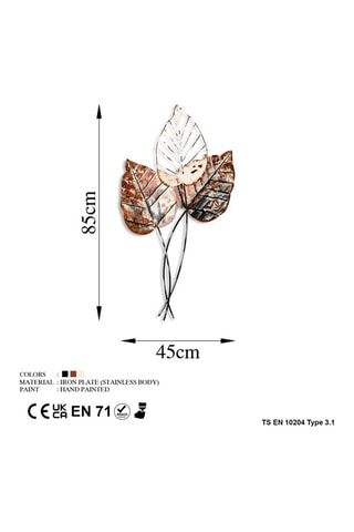 Wanddecoratie Fall 1 - Zwart en Bruin - 45 x 85 cm