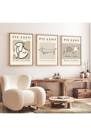 3 Wanddecoraties Picasso - 50 x 35 cm