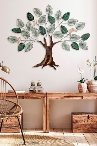 Wanddecoratie Bruin en Groen