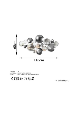 Wanddecoratie Lumos Zilverkleurig