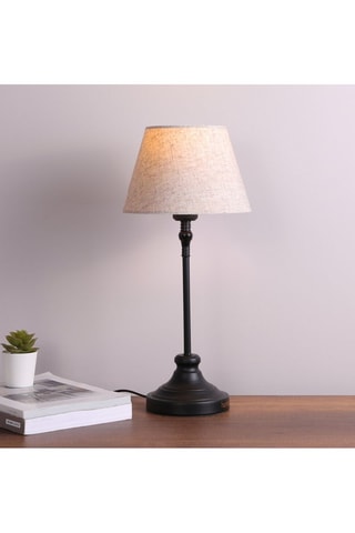 Tafellamp Zwart en Crèmekleurig