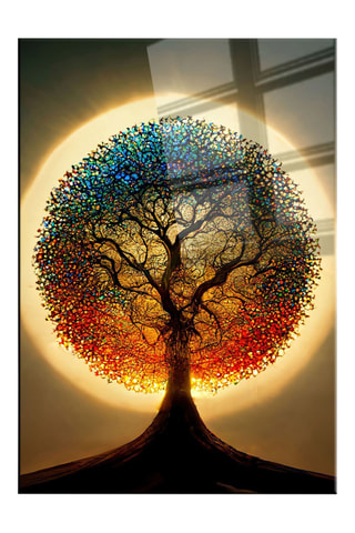 Gehard Glazen Wanddecoratie - 40 x 60 cm