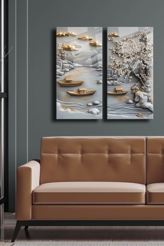 Gehard Glazen Tweeluik - 73 x 70 cm