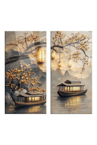 Gehard Glazen Tweeluik - 73 x 70 cm