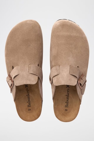 Sabots en nubuck - Taupe