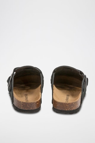 Sabot in pelle scamosciata Rosso - Nero