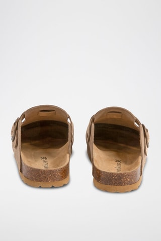 Sabot in pelle scamosciata Rosso - Marrone chiaro