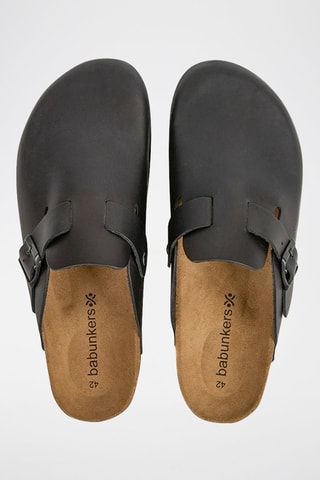 Sabots en cuir - 
Noir