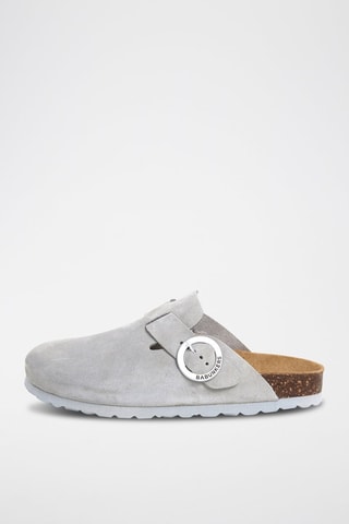 Sabot in pelle scamosciata - Grigio