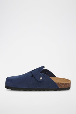 Sabot in pelle scamosciata - Navy