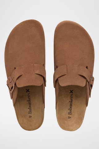 Sabots en nubuck - Marron