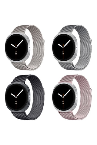 4 bracelets pour montre en acier inoxydable Eko - Compatibilité Galaxy Watch 8 / 8 Classic
