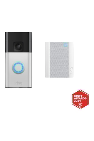 Sonnette vidéo sans fil avec carillon - Blanc