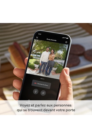 Sonnette vidéo sans fil avec carillon - Blanc