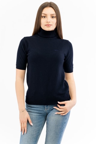 Pull regular en laine et cachemire - Bleu