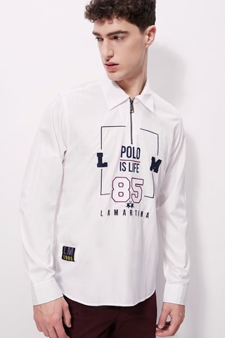 Polo - 
Blanc et noir