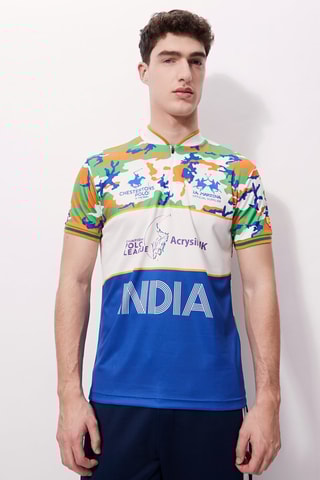 Polo - 
Bleu et vert