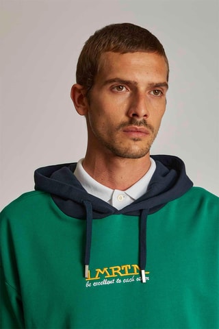 Sweat polaire à capuche - Vert