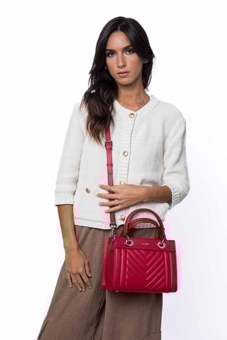 Leren Handtas Paoline - Rood