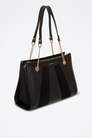 Leren Trendy Handtas Ornella C - Zwart